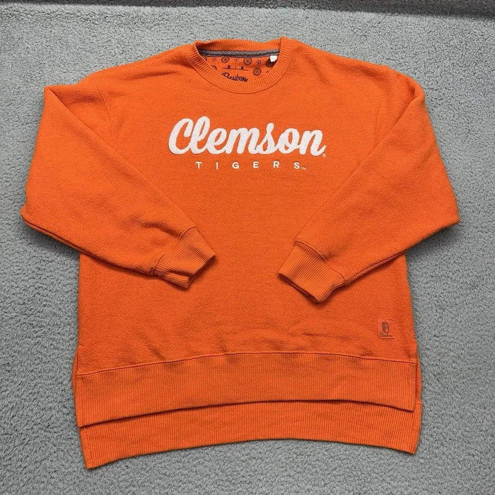 Pressbox 65F65SS5 Womens Medium Clemson University Tigers Crewneck Sweatshirt